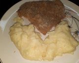 Foto del paso 7 de la receta: Milanesa al horno con puré y queso mantecoso