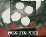 A picture of step 3 of Vegan cheesy momo.