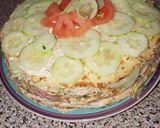 Foto del paso 7 de la receta: Torta de panqueques salada