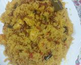 A picture of step 2 of Prawns polaw.