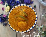 A picture of step 5 of Zambre Thool Teh Daal/Kashmiri Fried Eggs with Bengal Gram.