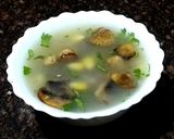 साबूदाना सूप विथ कॉर्न एंड मशरूम (Sabudana soup with corn and mushroom recipe in Hindi) रेसिपी चरण 3 फोटो