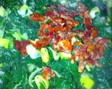 A picture of step 2 of sig 's farmhouse spinach plait.