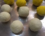A picture of step 3 of Coconut ladoo.