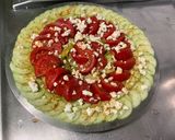 Une image de l'étape 11 de Salade de poireaux, tomates et concombre à la feta.