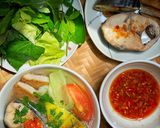 Hình bước làm 2 của món Bún Cá Ngừ Chả Cá Eat Clean