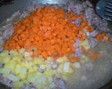 A picture of step 3 of Filipino Pork Picadillo.