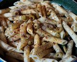 A picture of step 4 of Mushroom Penne Pasta.