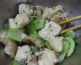 A picture of step 6 of Sesame Flavored Tender Chicken Breasts and Bok Choy.