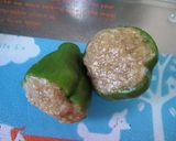 A picture of step 3 of My Family Recipe of Meat-Stuffed Green Peppers.