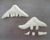 A picture of step 3 of Dinosaur Bread Stegosaurus.