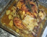 صورة لخطوة 1 من وصفة دجاجة محمرة في الفرن محشوة بالأرز🍗