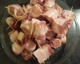A picture of step 2 of Bacon wrapped bacon.