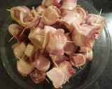A picture of step 2 of Bacon wrapped bacon.