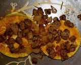 A picture of step 2 of Low-carb Almond Flour Bread with Poached eggs & Turkey Sausage.