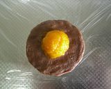 A picture of step 9 of Chocolate Manju with Kabocha Filling.