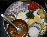 A picture of step 1 of Tikki chaat from left over lunch.