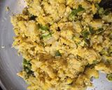 A picture of step 2 of Corn pattice.