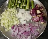 A picture of step 1 of Drumstick curry.