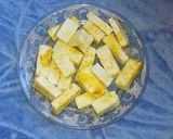 A picture of step 1 of Bhapa paneer.
