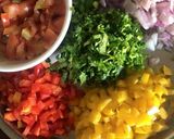 A picture of step 6 of Poha with bell peppers.