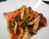 A picture of step 4 of Refreshing Simmered Pork, Daikon Radish, and Carrot.