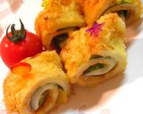 A picture of step 9 of Deep Fried Chikuwa Fish Stick, Nori Seaweed and Cheese.