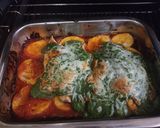 Foto del paso 12 de la receta: Dorada al horno con crema de espinacas gratinada