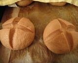 A picture of step 5 of 100% Whole Wheat Bread Rolls with Homemade Bread Starter.