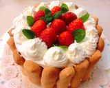 A picture of step 14 of Charlotte aux Fraises.