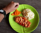 Foto langkah ke 4 dari resep Chicken katsu with mashed potato simple.