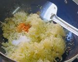 A picture of step 2 of Raw papaya Sambharo with a kick.