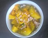 Hình bước làm 5 của món Canh bí đỏ thịt băm