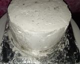 A picture of step 1 of Polka Dot Chocolate Icing cake.