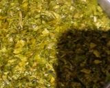 A picture of step 1 of Methi aloo ki sabji.