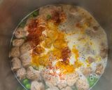 A picture of step 2 of Onion Pulao Sindhi style.