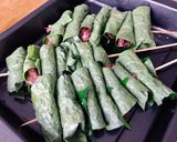 Hình bước làm 1 của món Bún Trộn Bò Cuốn Lá Lốt Xiên Que Nướng