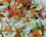 A picture of step 1 of Salad 🥗 with Qeema Shimla Aloo 😋👍.