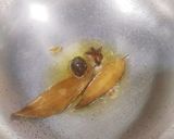 A picture of step 4 of Mochar Ghonto (banana flower).