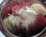 A picture of step 2 of Japanese Style Hamburger Steaks with Kinzanji Miso and Horseradish.