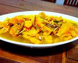 A picture of step 2 of Scallion and Dried Anchovy Breadfruit Soup (Creative Recipe).