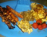 A picture of step 9 of Aussie BBQ ( minus the lamb).