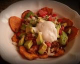 A picture of step 4 of Sweet potato turkey nachos.