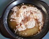 A picture of step 2 of no roll pie crust.