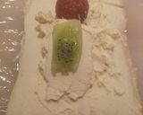 A picture of step 3 of Tulip sandwich /fruit sandwich.