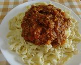 A picture of step 18 of Homemade Fresh Pasta with Meat Sauce.