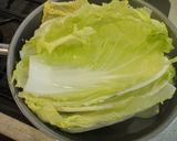 A picture of step 1 of Easy Microwave-Steamed Pork and Chinese Cabbage Wraps.