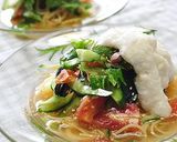 A picture of step 8 of Silky and Cold Nagaimo and Umeboshi Spaghetti.