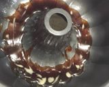 A picture of step 5 of Chocoflan flan cake.