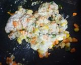 A picture of step 2 of Sweet corn vegg. soup.